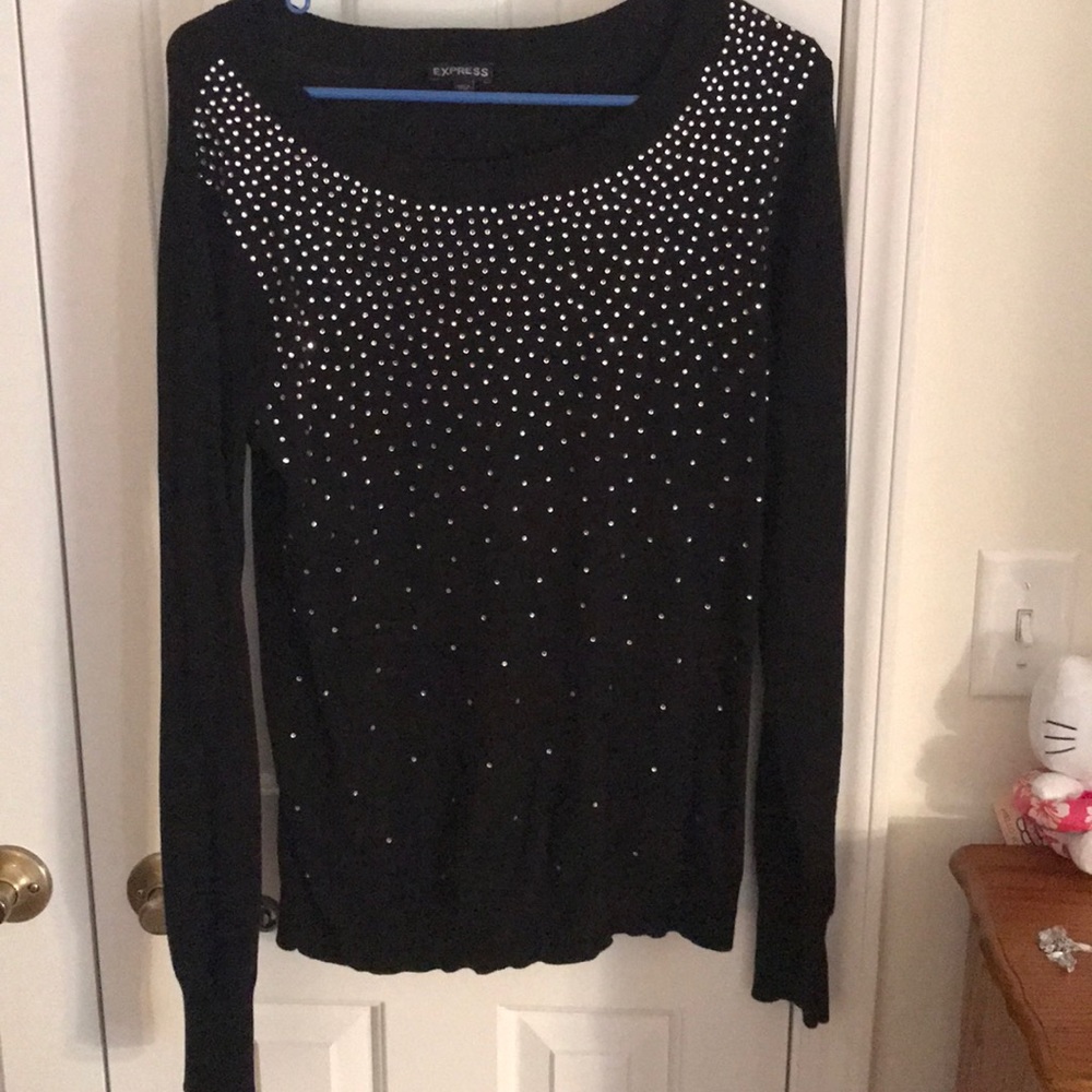 Express rhinestone sweater